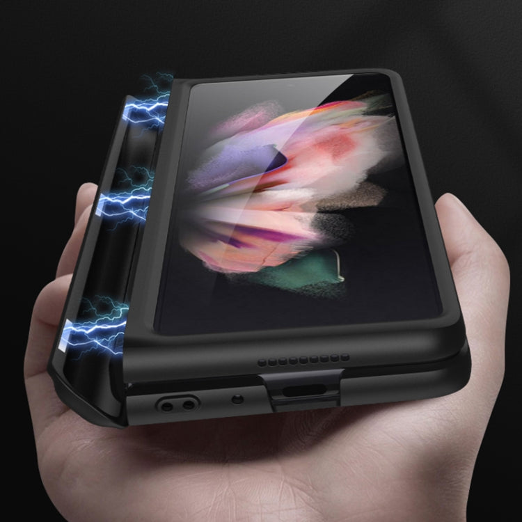 For Samsung Galaxy Z Fold3 5G GKK Magnetic Full Coverage Phone Flip Case with Pen Slot(Black) - free shipping - PMC TechLife - Order now!