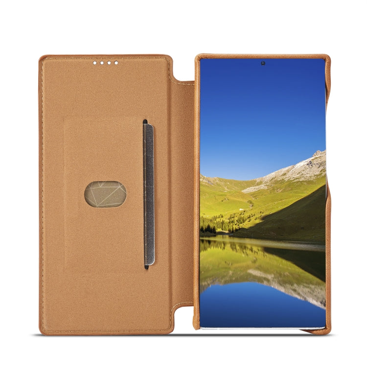 For Samsung Galaxy S22 Ultra 5G LC.IMEEKE Hon Ancient Series Horizontal Flip Leather Phone Case(Brown) - Galaxy S22 Ultra 5G Cases by LC.IMEEKE | Online Shopping South Africa | PMC TechLife | Buy Now Pay Later Mobicred