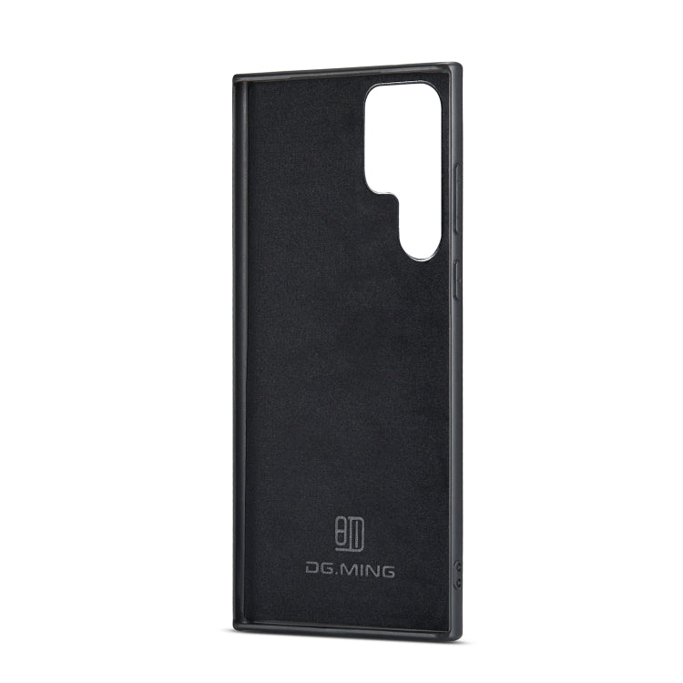 For Samsung Galaxy S22 Ultra 5G DG.MING M1 Series 3-Fold Multi Card Wallet Phone Case(Brown) - Galaxy S22 Ultra 5G Cases by DG.MING | Online Shopping South Africa | PMC TechLife | Buy Now Pay Later Mobicred