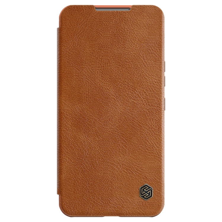 For Samsung Galaxy S22+ 5G NILLKIN QIN Series Pro Sliding Camera Cover Design Leather Phone Case(Brown) - Galaxy S22+ 5G Cases by NILLKIN | Online Shopping South Africa | PMC TechLife | Buy Now Pay Later Mobicred