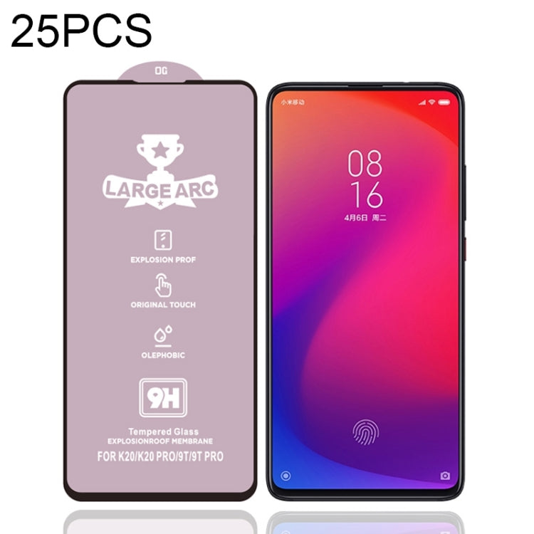 25 PCS 9H HD Large Arc High Alumina Full Screen Tempered Glass Film for Xiaomi Mi 9T -  by PMC Jewellery | Online Shopping South Africa | PMC Jewellery