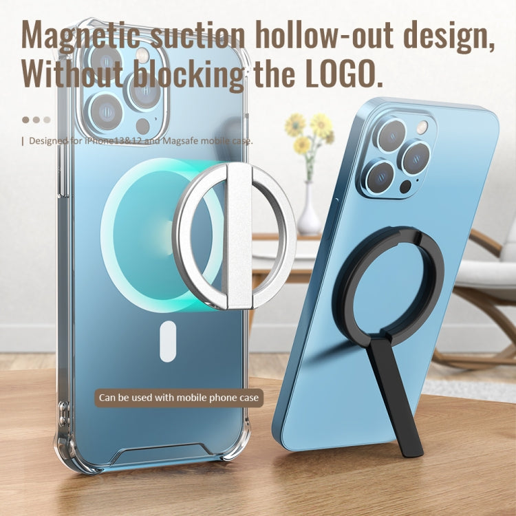 R-JUST SJ20 Magnetic Back Sticker Phone Holder for iPhone 14 & 13 & 12 Series(Black) - Hand-Sticking Bracket by R-JUST | Online Shopping South Africa | PMC TechLife