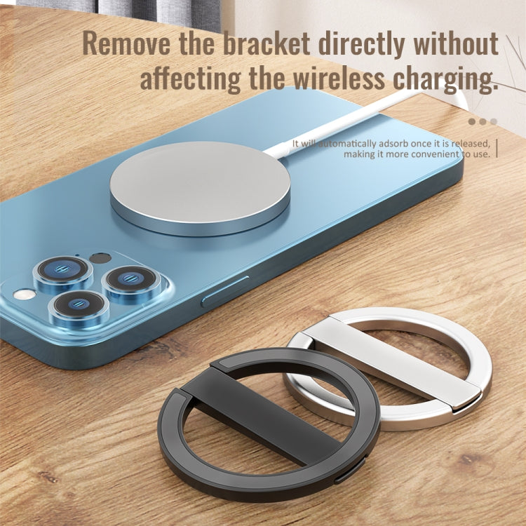 R-JUST SJ20 Magnetic Back Sticker Phone Holder for iPhone 14 & 13 & 12 Series(Black) - Hand-Sticking Bracket by R-JUST | Online Shopping South Africa | PMC TechLife