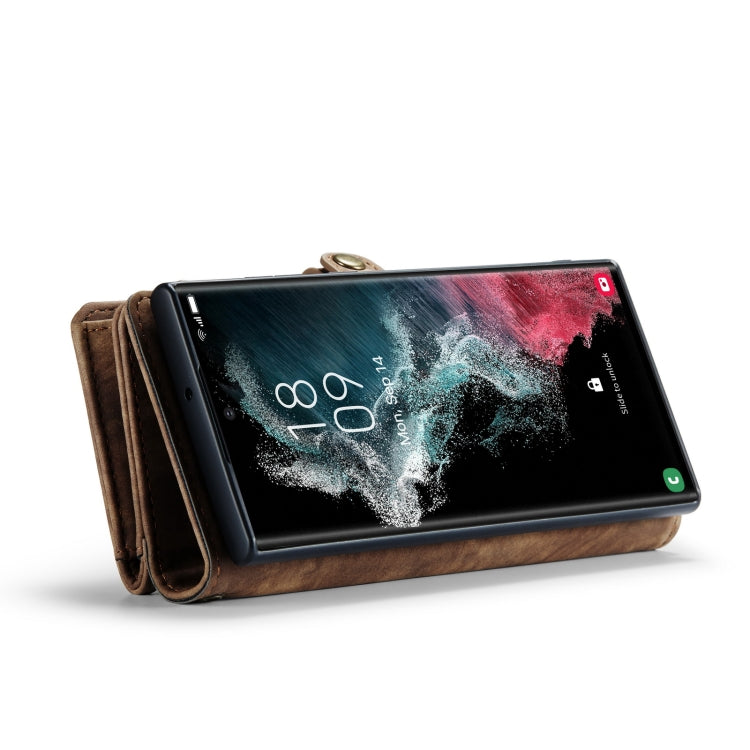 For Samsung Galaxy S22 Ultra 5G CaseMe-008 Detachable Multifunctional Horizontal Flip Leather Case(Brown) - Galaxy S22 Ultra 5G Cases by CaseMe | Online Shopping South Africa | PMC TechLife | Buy Now Pay Later Mobicred
