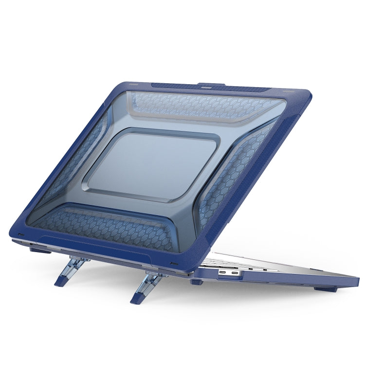 PC + TPU Honeycomb Laptop Protective Case For MacBook Pro 13.3 inch A2338 / A2289 / A2251 (2020)(Sapphire Blue) - MacBook Pro Cases by PMC TechLife | Online Shopping South Africa | PMC TechLife