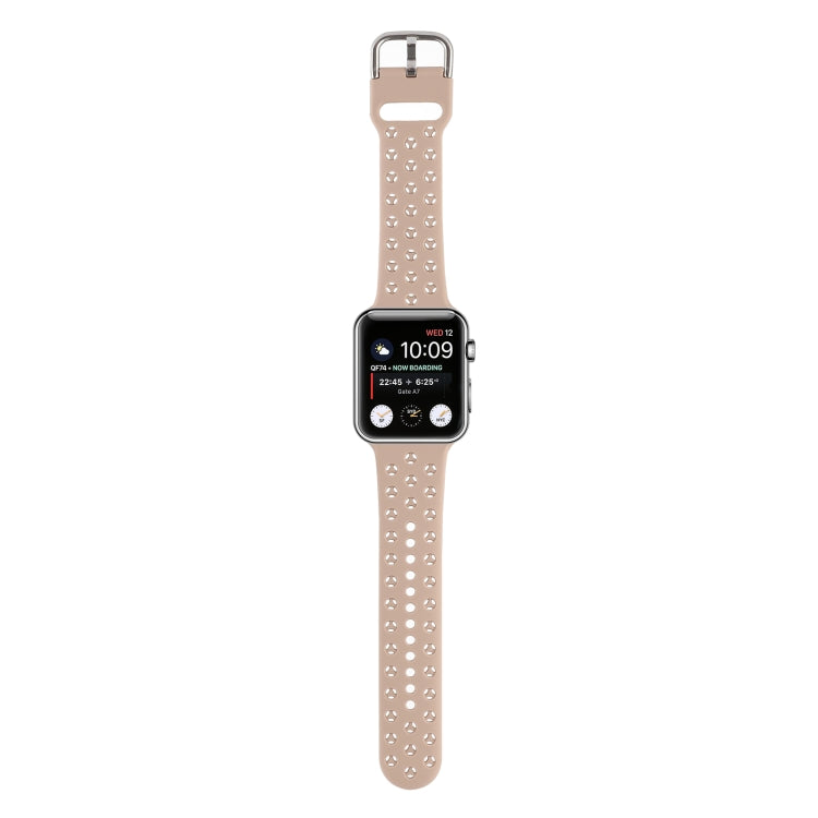 Hollow Out Silicone Watch Band For Apple Watch Series 9&8&7 41mm / SE 3&SE 2&6&SE&5&4 40mm / 3&2&1 38mm(10) - free shipping - PMC TechLife - Order now!