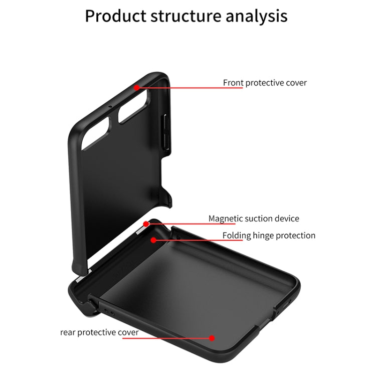 For Samsung Galaxy Z Flip 5G GKK Magnetic Full Coverage Phone Flip Case(Black) - Galaxy Phone Cases by GKK | Online Shopping South Africa | PMC Jewellery