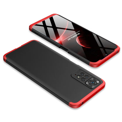 For Xiaomi Redmi Note 11S / 11 Global Version GKK Three Stage Splicing PC Phone Case(Black Red) - Xiaomi Cases by GKK | Online Shopping South Africa | PMC Jewellery