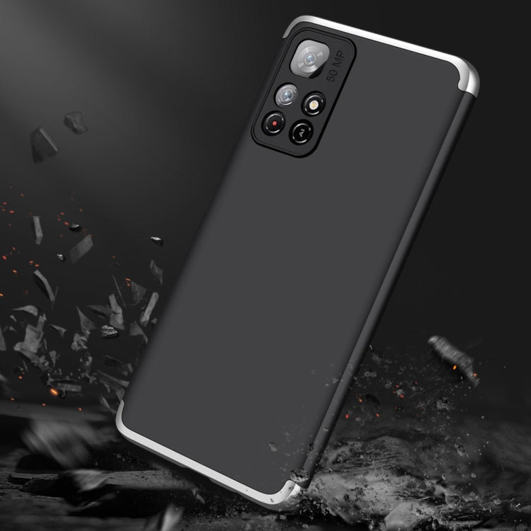 For Xiaomi Poco M4 Pro / Redmi Note 11 CN Version GKK Three Stage Splicing PC Phone Case(Black Silver) - Xiaomi Cases by GKK | Online Shopping South Africa | PMC Jewellery