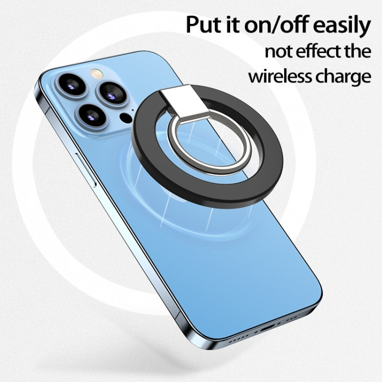wlons Magnetic 360 Degree Rotatable Mobile Phone Ring Holder(Black) - Ring Holder by wlons | Online Shopping South Africa | PMC TechLife | Buy Now Pay Later Mobicred