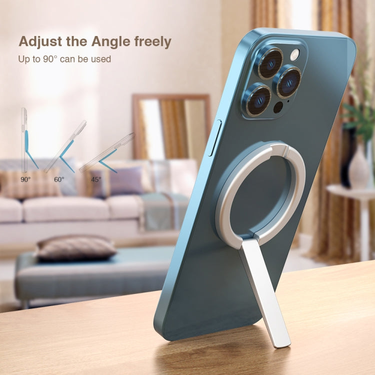 DUX DUICS Stoyobe HF-IV Magnetic Mobile Phone Stand Bracket for iPhone 12 & 13 Series(Silver) - Hand-Sticking Bracket by DUX DUCIS | Online Shopping South Africa | PMC TechLife | Buy Now Pay Later Mobicred