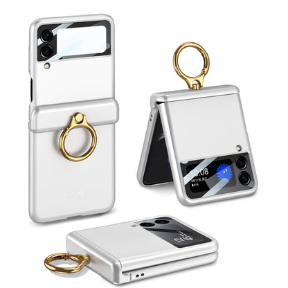 For Samsung Galaxy Z Flip3 5G GKK Magnetic Hinged Flip Case with Ring Holder(Silver) - Galaxy Phone Cases by GKK | Online Shopping South Africa | PMC Jewellery