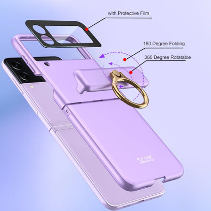 For Samsung Galaxy Z Flip3 5G GKK Magnetic Hinged Flip Case with Ring Holder(Purple) - Galaxy Phone Cases by GKK | Online Shopping South Africa | PMC Jewellery