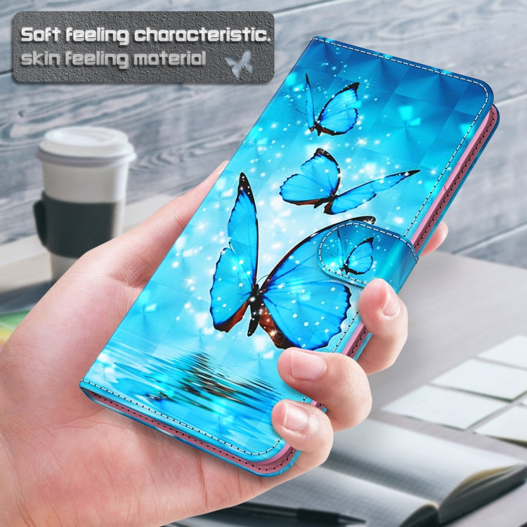 For Samsung Galaxy S22 5G 3D Painting Pattern TPU + PU Leather Phone Case(Three Butterflies) - free shipping - PMC TechLife - Order now!
