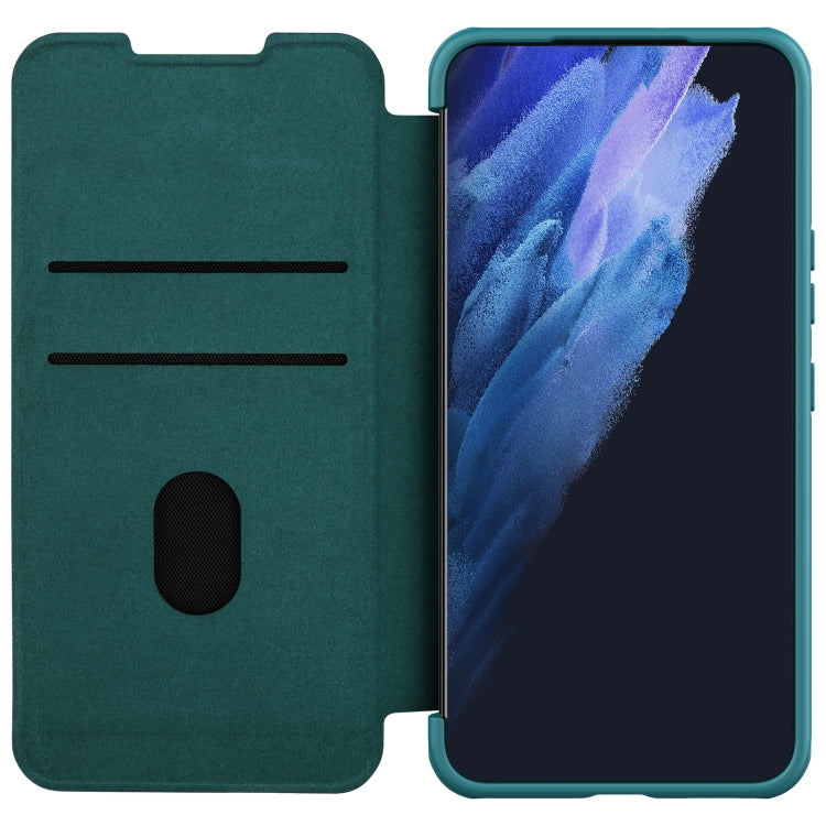 For Samsung Galaxy S22+ 5G NILLKIN QIN Series Pro Sliding Camera Cover Design Leather Phone Case(Green) - Galaxy S22+ 5G Cases by NILLKIN | Online Shopping South Africa | PMC TechLife | Buy Now Pay Later Mobicred