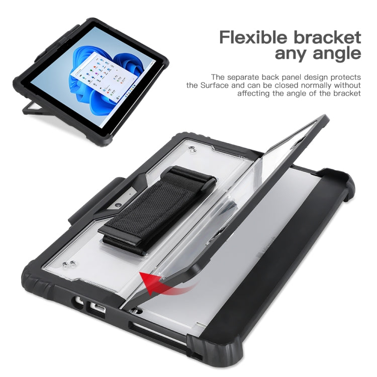 For MicroSoft Surface Go 1 / 2 / 3 Acrylic Transparent Hand Strap Laptop Case - Other by PMC TechLife | Online Shopping South Africa | PMC TechLife