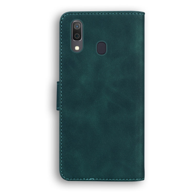 For Samsung Galaxy A20 / A30 Skin Feel Pure Color Flip Leather Phone Case(Green) - free shipping - PMC TechLife - Order now!