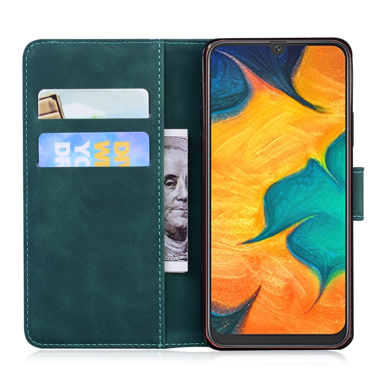 For Samsung Galaxy A20 / A30 Skin Feel Pure Color Flip Leather Phone Case(Green) - free shipping - PMC TechLife - Order now!