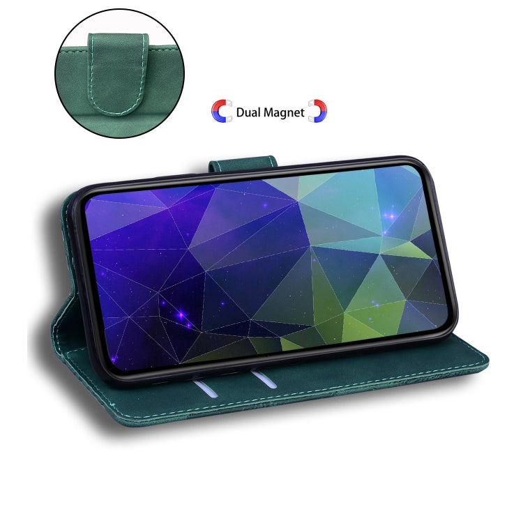 For Samsung Galaxy A20 / A30 Skin Feel Pure Color Flip Leather Phone Case(Green) - free shipping - PMC TechLife - Order now!