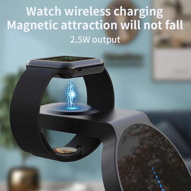 H36 6 in 1 15W Alarm Clock Digital Display Magsafe Magnetic Wireless Charger for Mobile Phones / AirPods / iWatch -  by PMC TechLife | Online Shopping South Africa | PMC TechLife