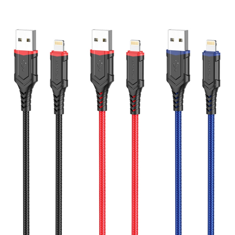 Borofone BX67 1m 2.4A USB to 8 Pin Charging Sync Data Cable(Red) - Normal Style Cable by Borofone | Online Shopping South Africa | PMC Jewellery