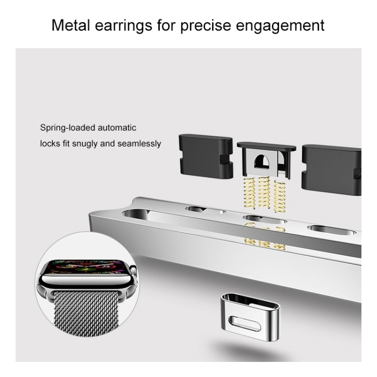 For Apple Watch Series 9&8&7 41mm / SE 3&SE 2&6&SE&5&4 40mm / 3&2&1 38mm Mutural Milanese Stainless Steel Watch Band(Rose Gold) - Watch Bands by Mutural | Online Shopping South Africa | PMC TechLife | Buy Now Pay Later Mobicred