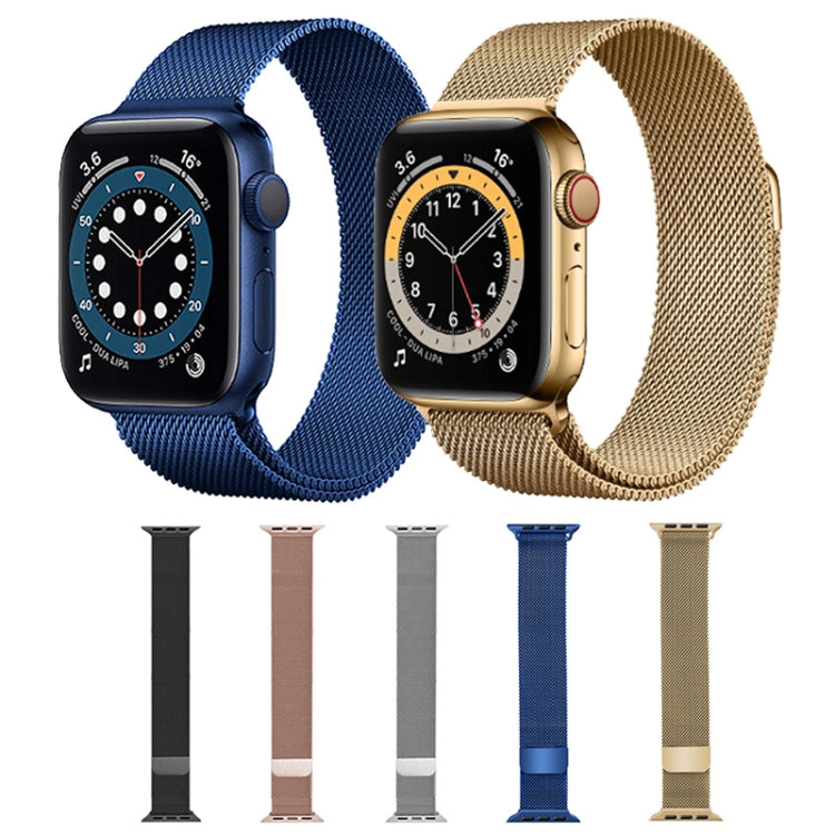 For Apple Watch Series 7 41mm / 6 & SE & 5 & 4 40mm / 3 & 2 & 1 38mm Mutural Milanese Stainless Steel Watch Band(Black) - free shipping - PMC TechLife - Order now!