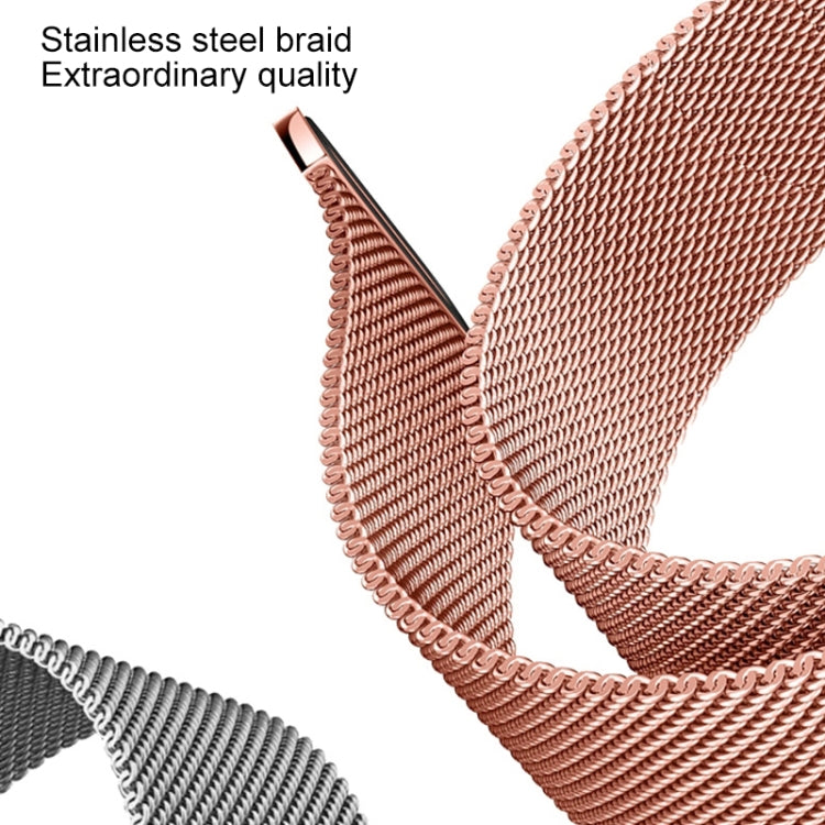 For Apple Watch Ultra 49mm&Watch Ultra 2 49mm / Series 9&8&7 45mm / SE 3&SE 2&6&SE&5&4 44mm / 3&2&1 42mm Mutural Milanese Stainless Steel Watch Band(Rose Gold) - Watch Bands by Mutural | Online Shopping South Africa | PMC TechLife | Buy Now Pay Later Mobicred