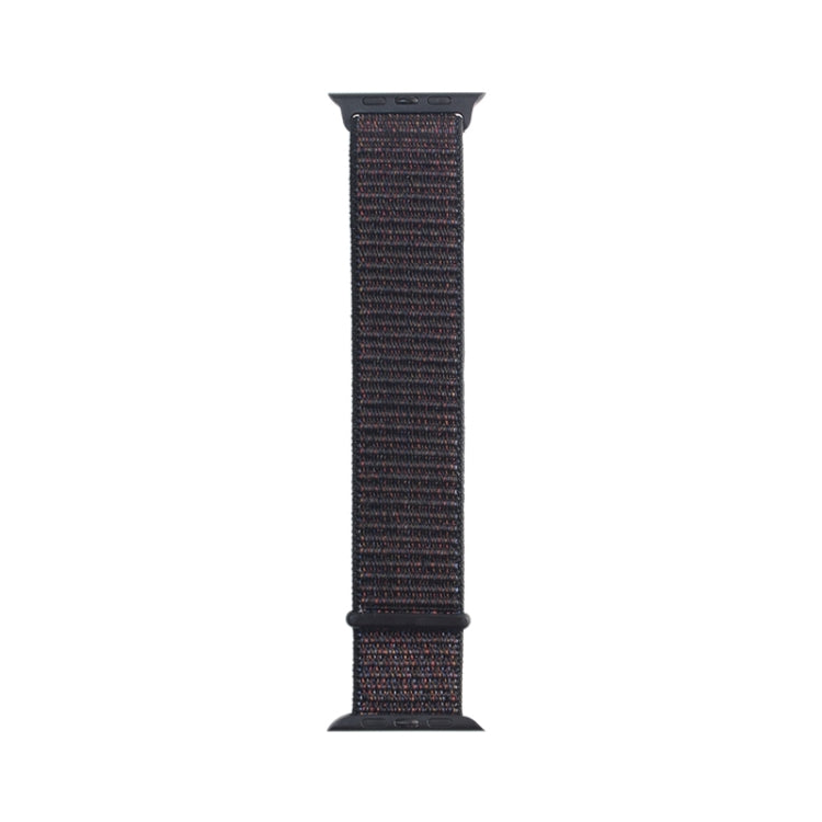 For Apple Watch Series 7 41mm / 6 & SE & 5 & 4 40mm / 3 & 2 & 1 38mm Mutural Nylon Watch Band(Black Red) - free shipping - PMC TechLife - Order now!