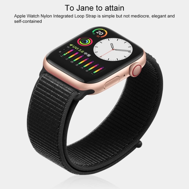 For Apple Watch Series 7 41mm / 6 & SE & 5 & 4 40mm / 3 & 2 & 1 38mm Mutural Nylon Watch Band(Black) - free shipping - PMC TechLife - Order now!