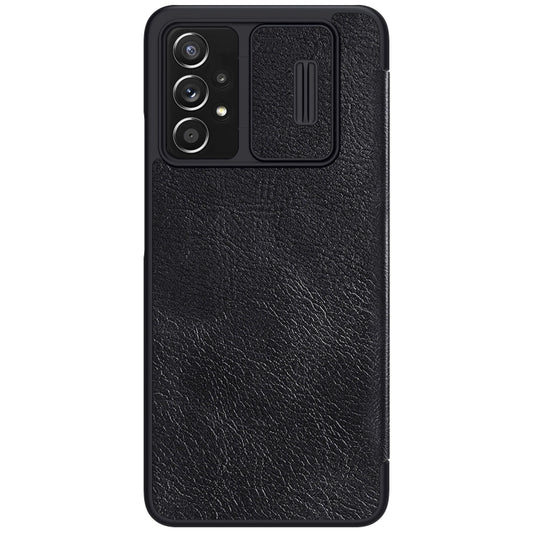 For Samsung Galaxy A73 5G NILLKIN QIN Series Pro Sliding Camera Cover Design Leather Phone Case(Black) - Galaxy Phone Cases by NILLKIN | Online Shopping South Africa | PMC Jewellery