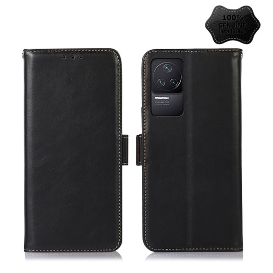 For Xiaomi Redmi K50 / K50 Pro Crazy Horse Top Layer Cowhide Leather Phone Case(Black) - Xiaomi Cases by PMC Jewellery | Online Shopping South Africa | PMC Jewellery