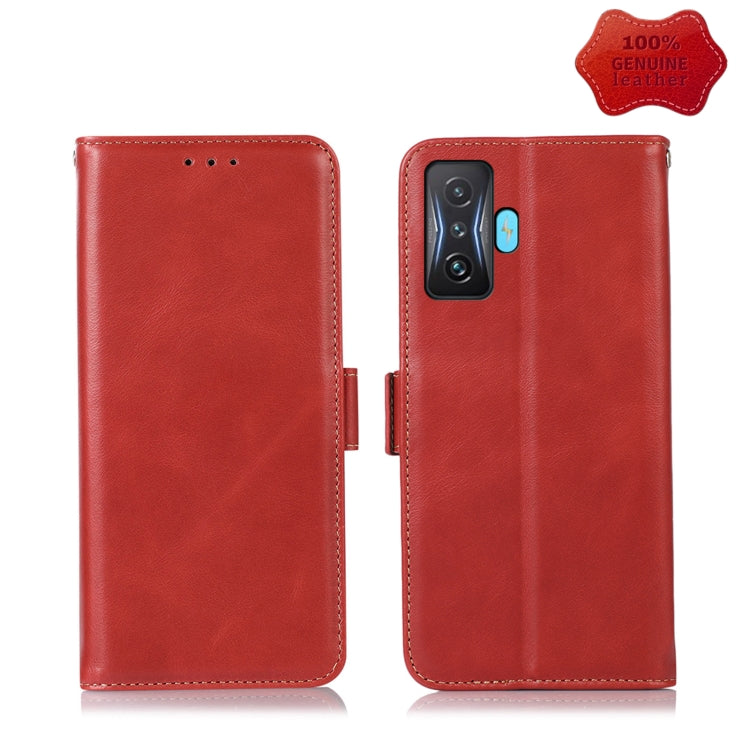 For Xiaomi Redmi K50 Gaming Crazy Horse Top Layer Cowhide Leather Phone Case(Red) - Xiaomi Cases by PMC Jewellery | Online Shopping South Africa | PMC Jewellery