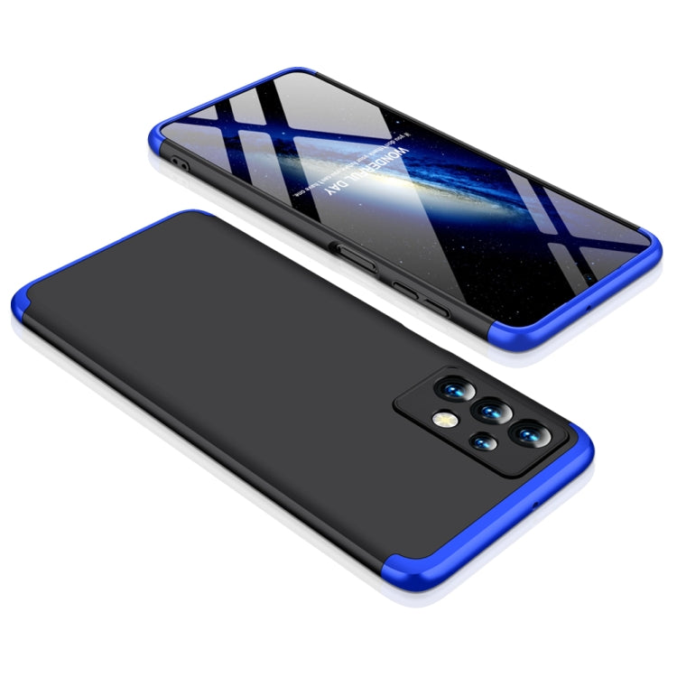 For Samsung Galaxy A13 4G GKK Three Stage Splicing Full Coverage PC Phone Case(Black Blue) - Galaxy Phone Cases by GKK | Online Shopping South Africa | PMC Jewellery