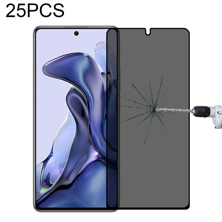 25 PCS Full Cover Anti-peeping Tempered Glass Film For Xiaomi Mi 11T / 11T Pro -  by PMC TechLife | Online Shopping South Africa | PMC TechLife