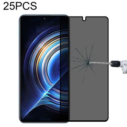 25 PCS Full Cover Anti-peeping Tempered Glass Film For Xiaomi Redmi K50/K50 Pro/K50 Gaming/Redmi K60/K60 Ultra -  by PMC Jewellery | Online Shopping South Africa | PMC Jewellery