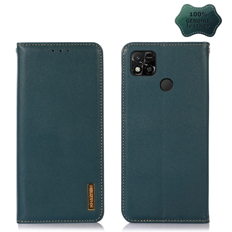 For Xiaomi Redmi 10A / 9C KHAZNEH Nappa Top Layer Cowhide Leather Phone Case(Green) - Xiaomi Cases by PMC Jewellery | Online Shopping South Africa | PMC Jewellery