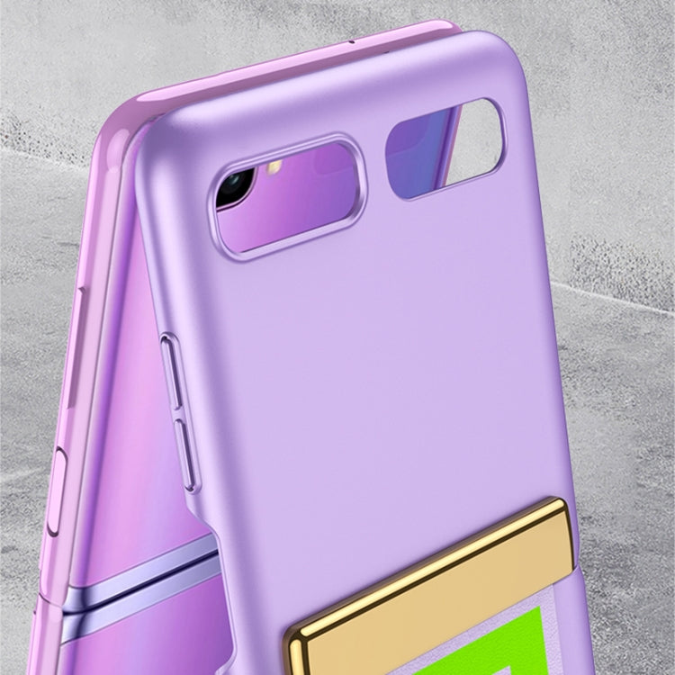 For Samsung Galaxy Z Flip GKK Ultra-thin Full Coverage Phone Flip Case with Wristband(Purple) - Galaxy Phone Cases by GKK | Online Shopping South Africa | PMC Jewellery