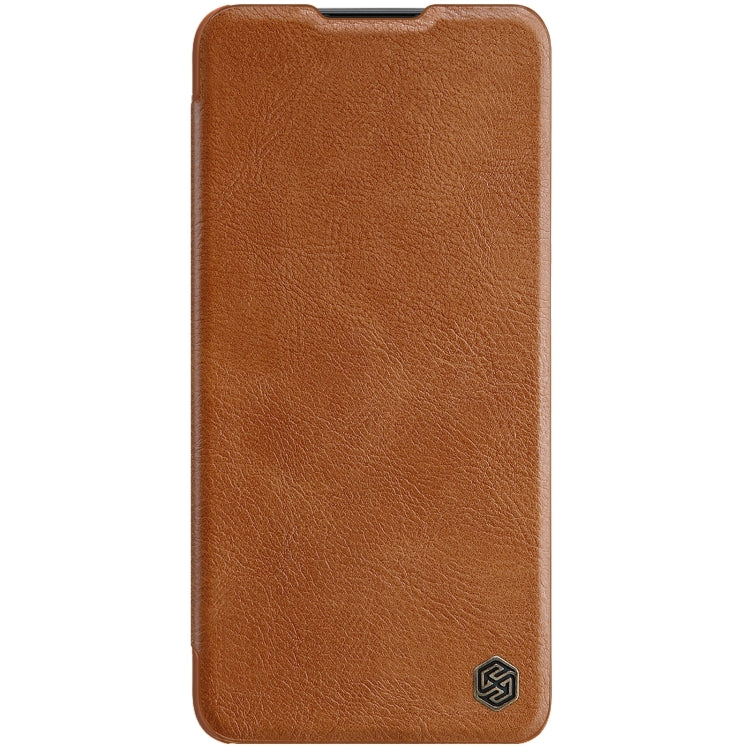 For Xiaomi Redmi K50 / K50 Pro NILLKIN QIN Series Pro Sliding Camera Cover Leather Phone Case(Brown) - Xiaomi Cases by NILLKIN | Online Shopping South Africa | PMC Jewellery