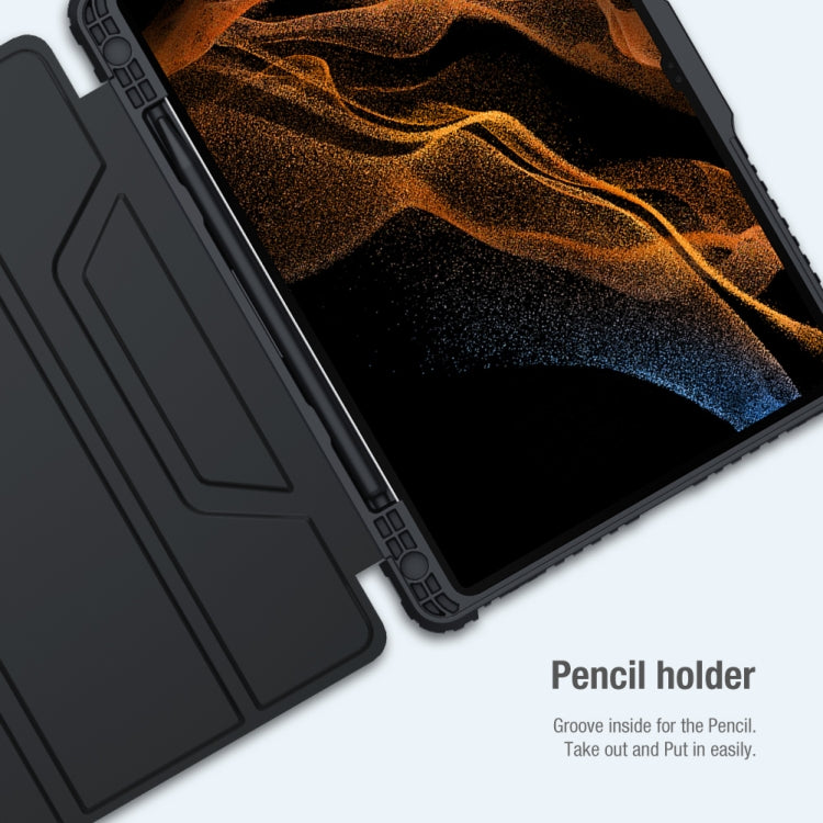 For Samsung Galaxy Tab S8 NILLKIN Bumper Pro Camshield Tablet Leather Case(Black) - free shipping - PMC TechLife - Order now!