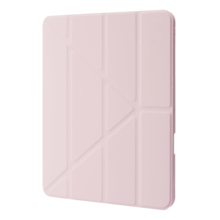 For iPad Air 13 2025 / 2024 / iPad Pro 12.9 2022 / 2021 / 2020 / 2018 Deformation Transparent Acrylic Leather Tablet Case(Pink) - iPad Pro 12.9 (2022/2021) Cases by PMC TechLife | Online Shopping South Africa | PMC TechLife | Buy Now Pay Later Mobicred