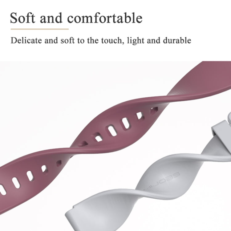 For Xiaomi Mi Band 3/4/5/6 Mijobs CS Silicone Waterproof Watch Band(Wine Red+Rose Gold) - Watch Bands by MIJOBS | Online Shopping South Africa | PMC TechLife | Buy Now Pay Later Mobicred
