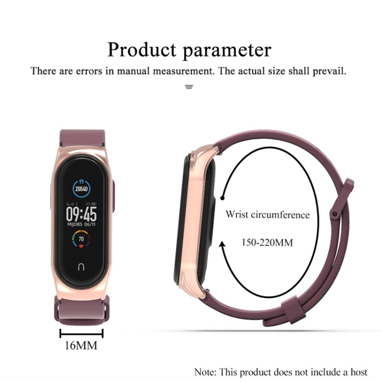 For Xiaomi Mi Band 3/4/5/6 Mijobs CS Silicone Waterproof Watch Band(Pink+Rose Gold) - free shipping - PMC TechLife - Order now!