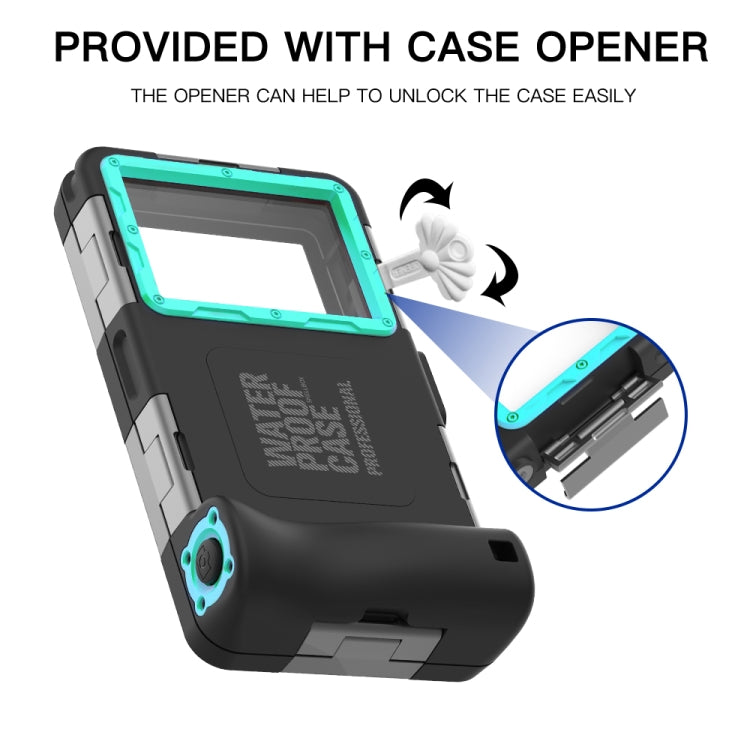 RedPepper 2nd Generation Diving Waterproof Protective Case, Waterproof depth: 15m(Black + Blue) - free shipping - PMC TechLife - Order now!