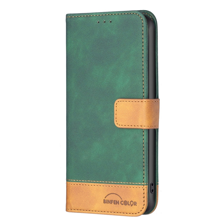 For Samsung Galaxy S22 Ultra 5G BF11 Color Matching Skin Feel Leather Phone Case(Green) - free shipping - PMC TechLife - Order now!