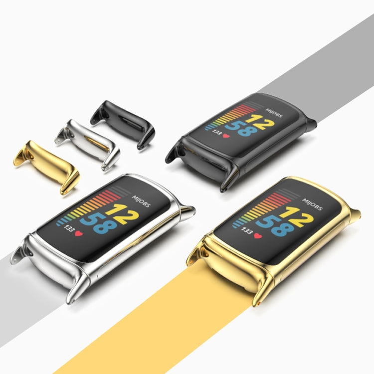 For Fitbit Charge5 Mijobs Milan Buckle Stainless Steel Metal Watch Band(Gold) - Watch Bands by MIJOBS | Online Shopping South Africa | PMC TechLife | Buy Now Pay Later Mobicred