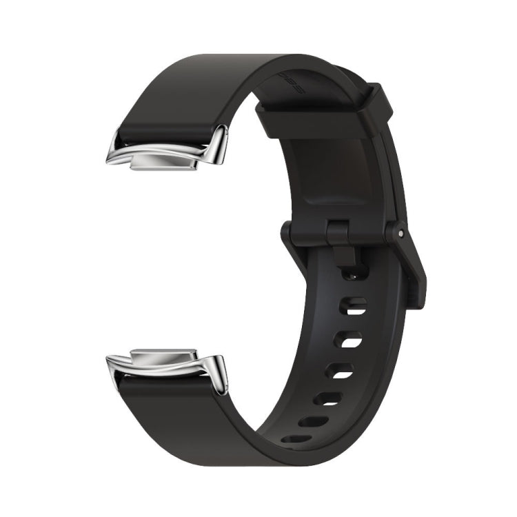 For Fitbit Charge 5 / Charge 6 Mijobs Soft Silicone  Watch Band(Black+Silver) - free shipping - PMC TechLife - Order now!