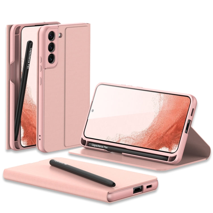 For Samsung Galaxy S22 5G GKK Flip Leather Phone Case with Stylus Pen(Pink) - Galaxy S22 5G Cases by GKK | Online Shopping South Africa | PMC Jewellery