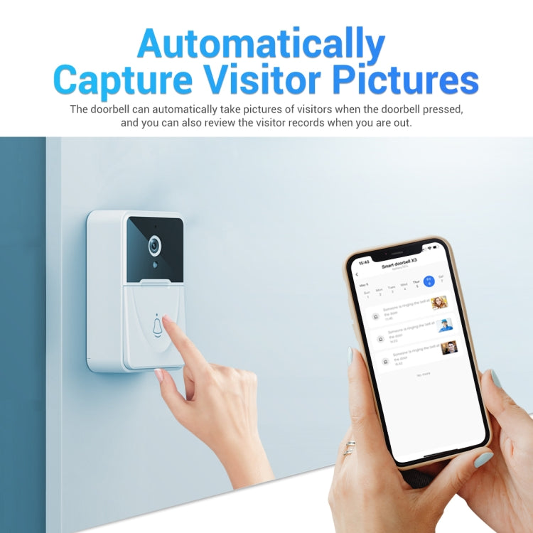 ESCAM X3 Smart Doorbell Camera Support Mobile APP & Two-way Voice & Cloud Storage - free shipping - PMC TechLife - Order now!