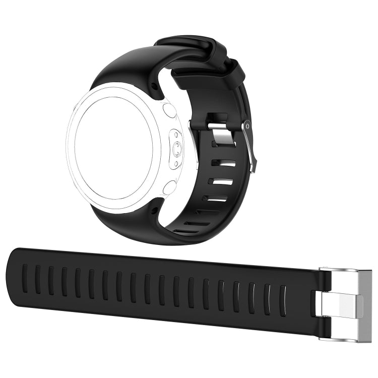 For Sunnto D4 / D4i Novo Diving Watch Silicone Watch Band with Extension Strap(Black) -  by PMC TechLife | Online Shopping South Africa | PMC TechLife | Buy Now Pay Later Mobicred